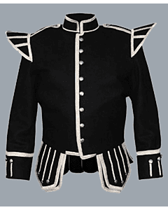 black wool doublet drummer jacket