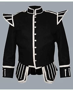 black wool doublet drummer jacket