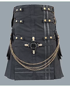 Fashion Utility hybrid Kilt With Chain