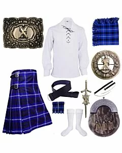 Galicia Tartan Kilt St Andrew Set