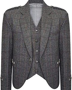 Gray Tweed Men's Argyle Jacket 