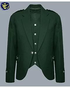 Green Tweed Kilt Argyle Jacket And Vest