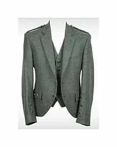 Lovat Green Argyle Tweed wool Kilt Jacket