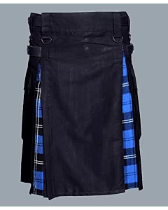 Men Hybrid Utility Kilt with Ramsey Blue Tartan 