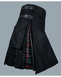 Black hybrid with scottish national tartan kilt