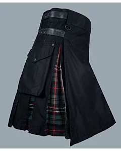 Black hybrid with scottish national tartan kilt
