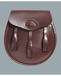 brown leather kilt sporran