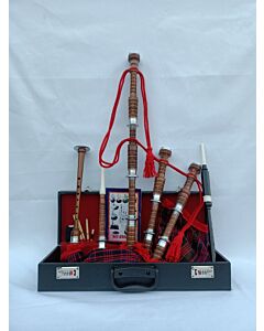 MacDonald Tartan Natural Finish Bagpipe Set