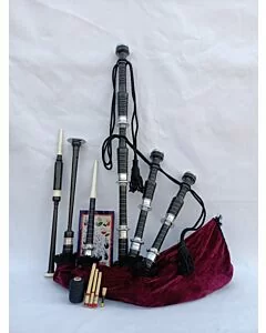Maroon Velvet Highland Bagpipe Set