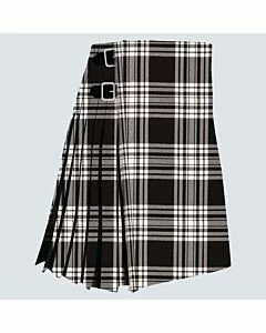  Clan Menzies Black & White Modern Tartan Kilt