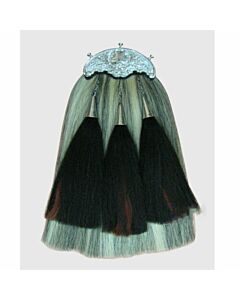 NEW SCOTS DRAGON LONG GRAY HORSE HAIR SPORRAN