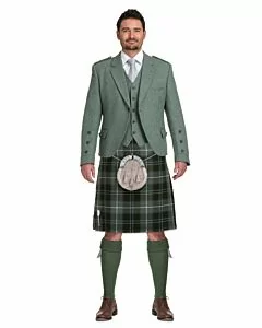Patriot Tartan Green Jacket Complete Scottish Wedding Outfit