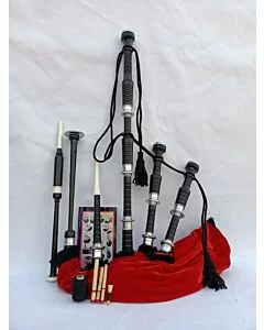 Red Velvet Highland Bagpipe Set  