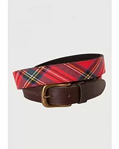 royal stewart tartan belt brown