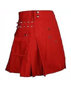 Women Red Utility kilts available all sizes