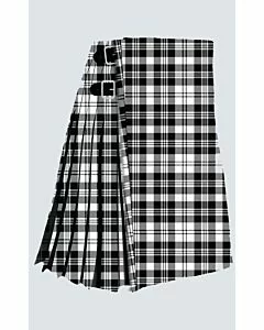 Clan Scott Black And White Modern Tartan Kilt