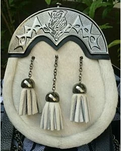 Scottish White Dress Kilt Sporran