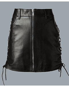 Leather Mini Kilt For Women