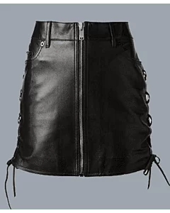 Leather Mini Kilt For Women