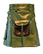 Fashion green custom made leather kilt