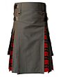 Olive Green Fabric Tartan Utility Kilt