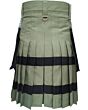 Buy New Black Olive Green Utility Skirt Kilt