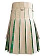 Khaki Hybrid Irish National Tartan Utility Kilt