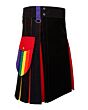 Gay Pride Rainbow Utility Hybrid Kilt