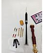 Highland New Red Velvet Gold Plated Bagpipe Set