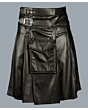 Black Leather Kilt 