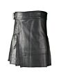 New Black Leather Utility Kilt 