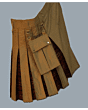 Box Plated Khaki Hybrid Tartan Kilt