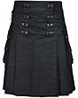 denim fashion kilt for men