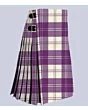 Erskine Dress Purple And White Tartan Kilt