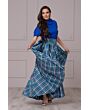 Women Fashion Aqua Tartan Skirt 