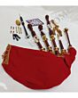 Highland New Red Velvet Gold Plated Bagpipe Set