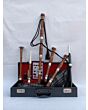 Grey Watch Tartan Natural Finish Bagpipe Set