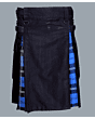 Men Hybrid Utility Kilt with Ramsey Blue Tartan 
