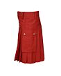 Red Utility kilt for men