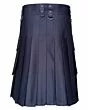 Navy Blue Cargo Utility Kilt