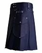 Navy Blue Cargo Utility Kilt