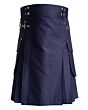 Navy Blue Cargo Utility Kilt