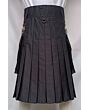 New Black Gothic Utility Kilt For Men