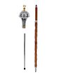 Chrome Head With Gold Irish Harp Major Mace Stave & Stick
