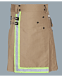 Khaki firefighter hybrid kilt for men