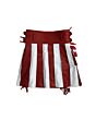 Women White And Red Leather Kilt