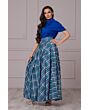 Women Fashion Aqua Tartan Skirt 