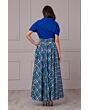Women Fashion Aqua Tartan Skirt 