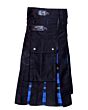 Men Hybrid Utility Kilt with Ramsey Blue Tartan 