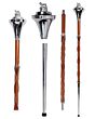 Plain Chrome Flat Head Lion Major Mace Stave & Stick